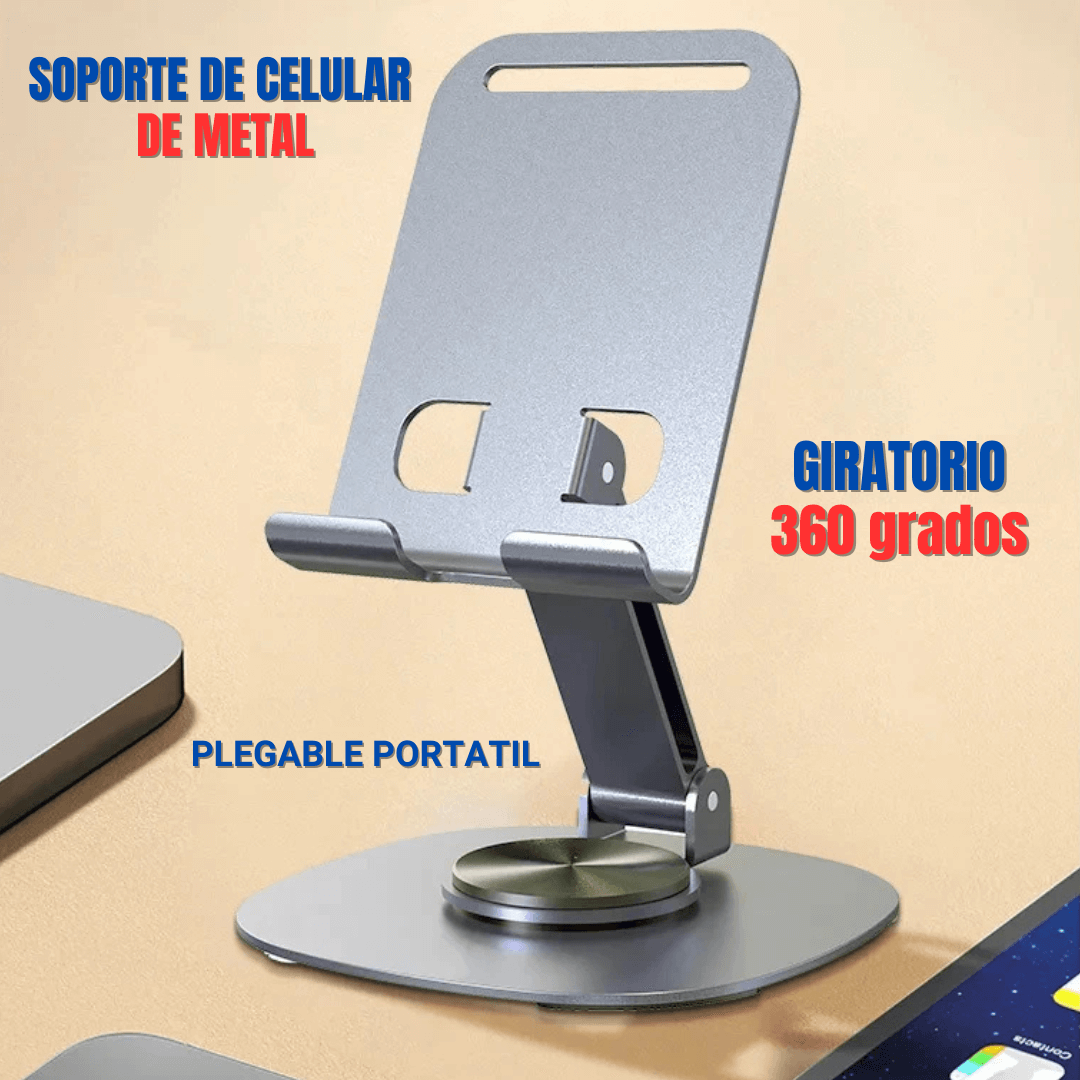 SOPORTE DE CELULAR DE METAL GIRATORIO