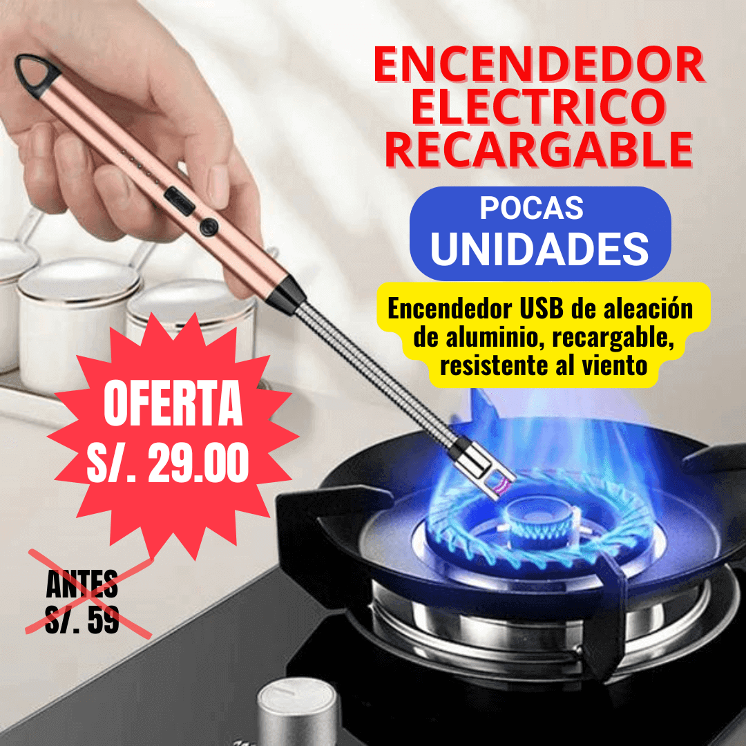 ENCENDEDOR ELECTRICO RECARGABLE USB