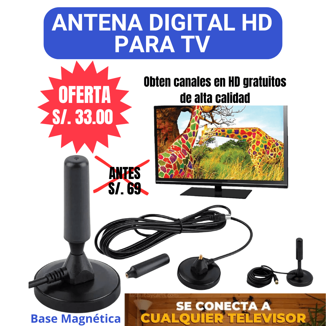Antena Digital Full HD Para TV