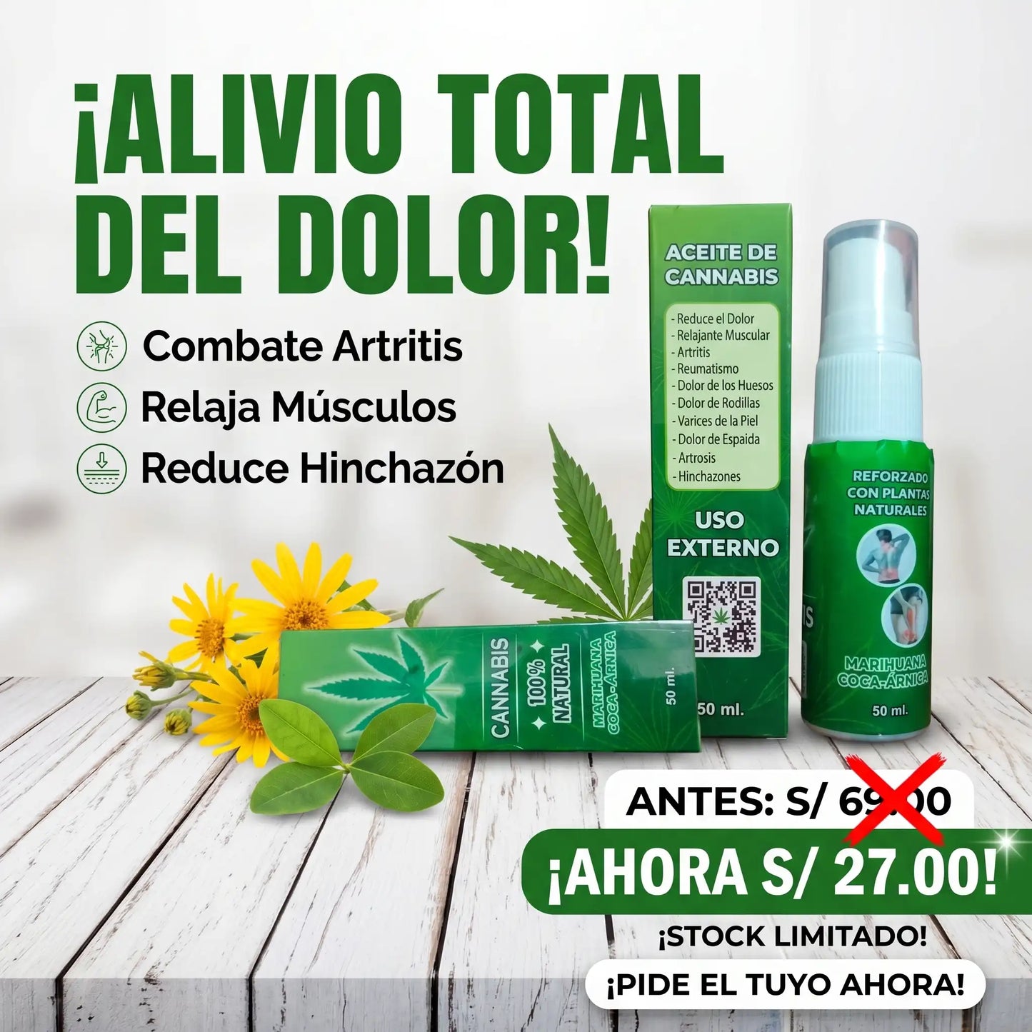 Aceite Cannabis para Aliviar el Dolor Muscular