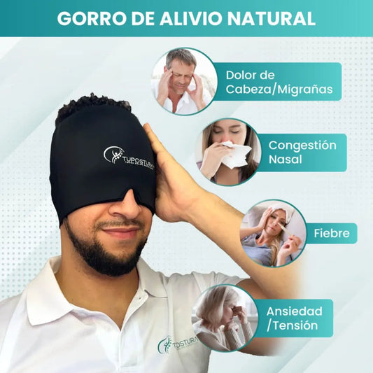Gorro Gel Terapéutico - Alivio inmediato para migraña, estrés y dolores intensos