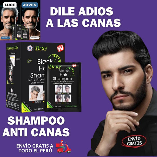 SHAMPOO PINTA CANAS NEGRO Caja /10 Sobres(ORIGINAL)