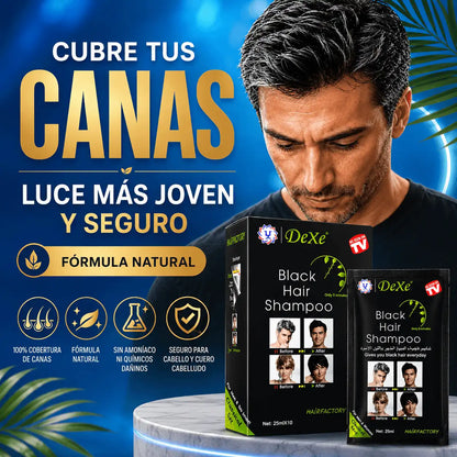 SHAMPOO PINTA CANAS NEGRO Caja /10 Sobres(ORIGINAL)